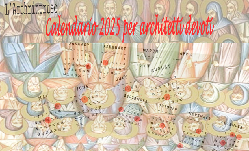 CALENDARIO 2025 PER ARCHITETTI DEVOTI